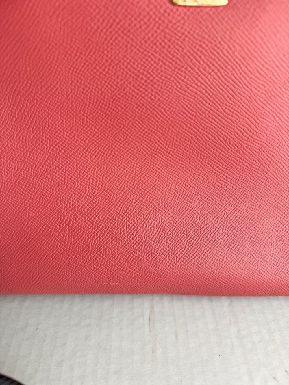 Coach Casey Tote Crossgrain Leather Gold Hardware Mauve Old Rose Pre-owned - Picture 8 of 13